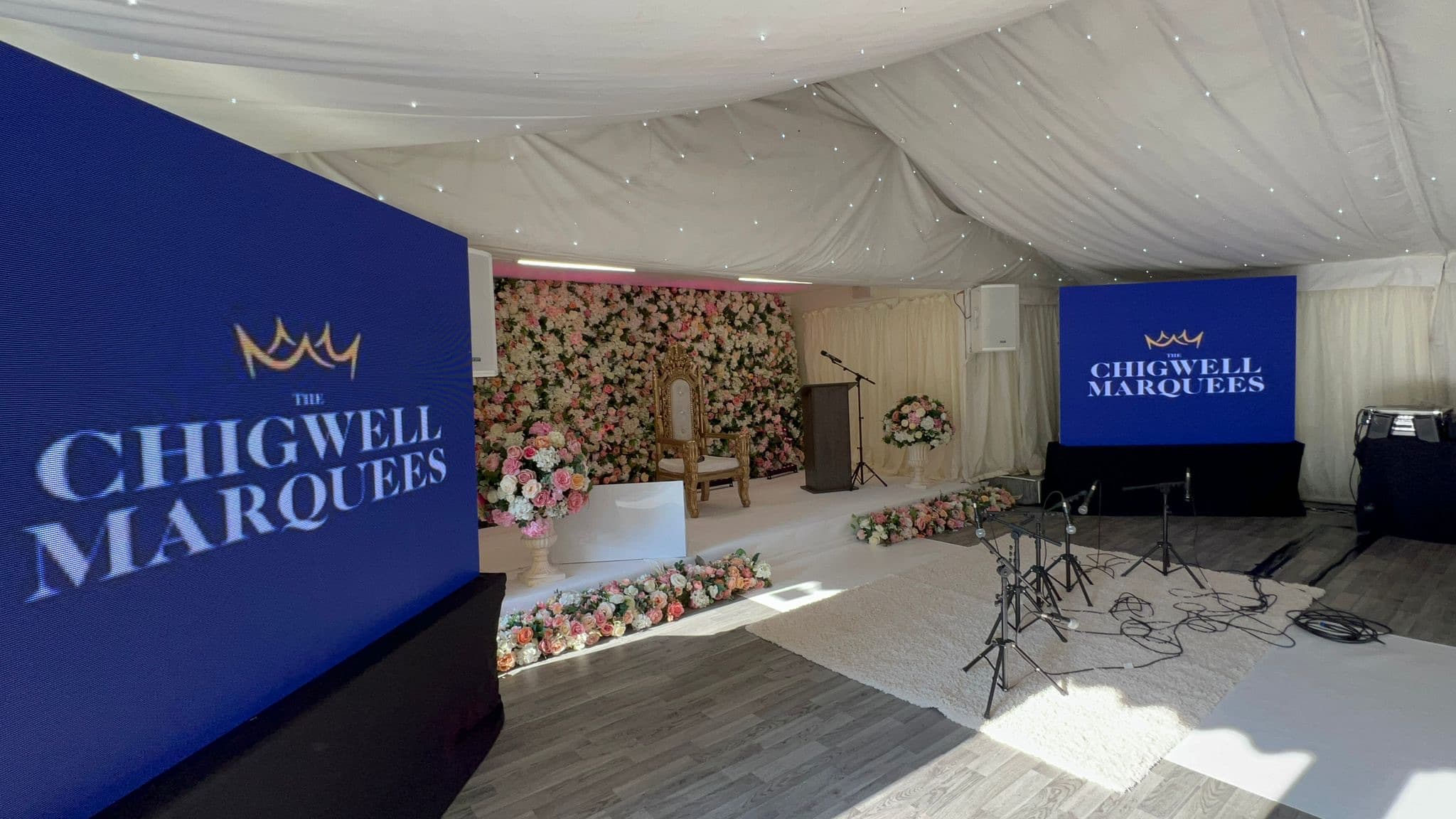 An Asian wedding celebration at The Chigwell Marquees