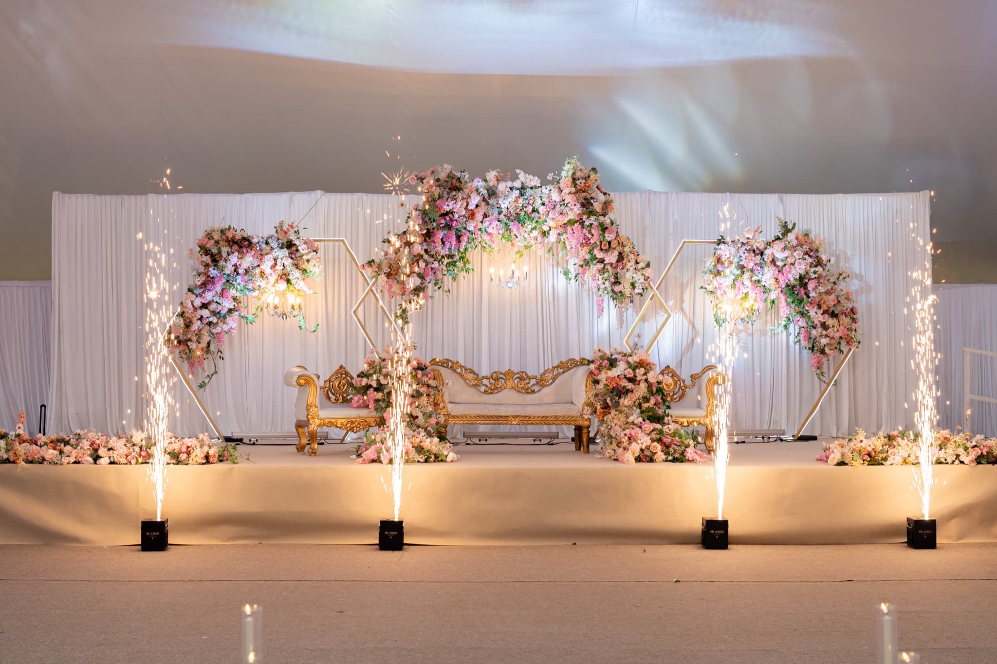 An Asian wedding celebration at The Chigwell Marquees