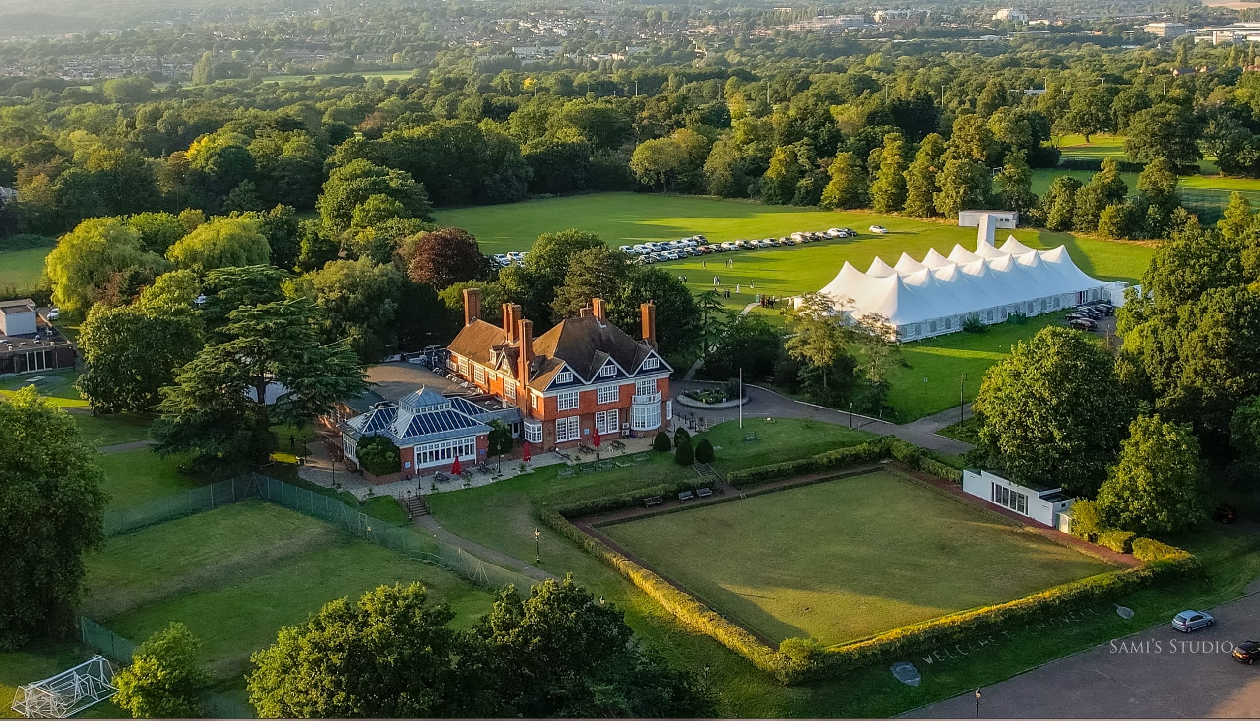 The grounds and gardens of the Chigwell Hall estate