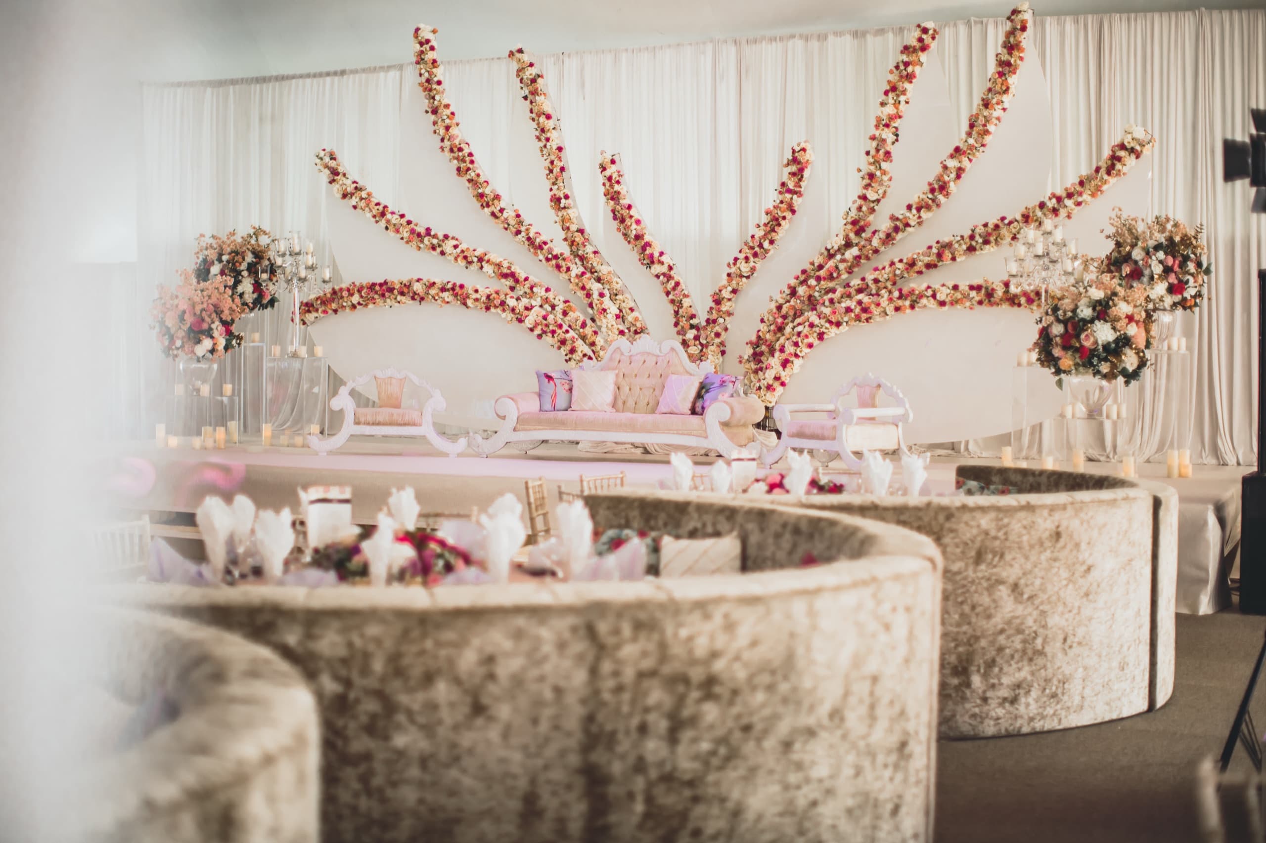 Inside the Mega Marquee, dressed for a celebration