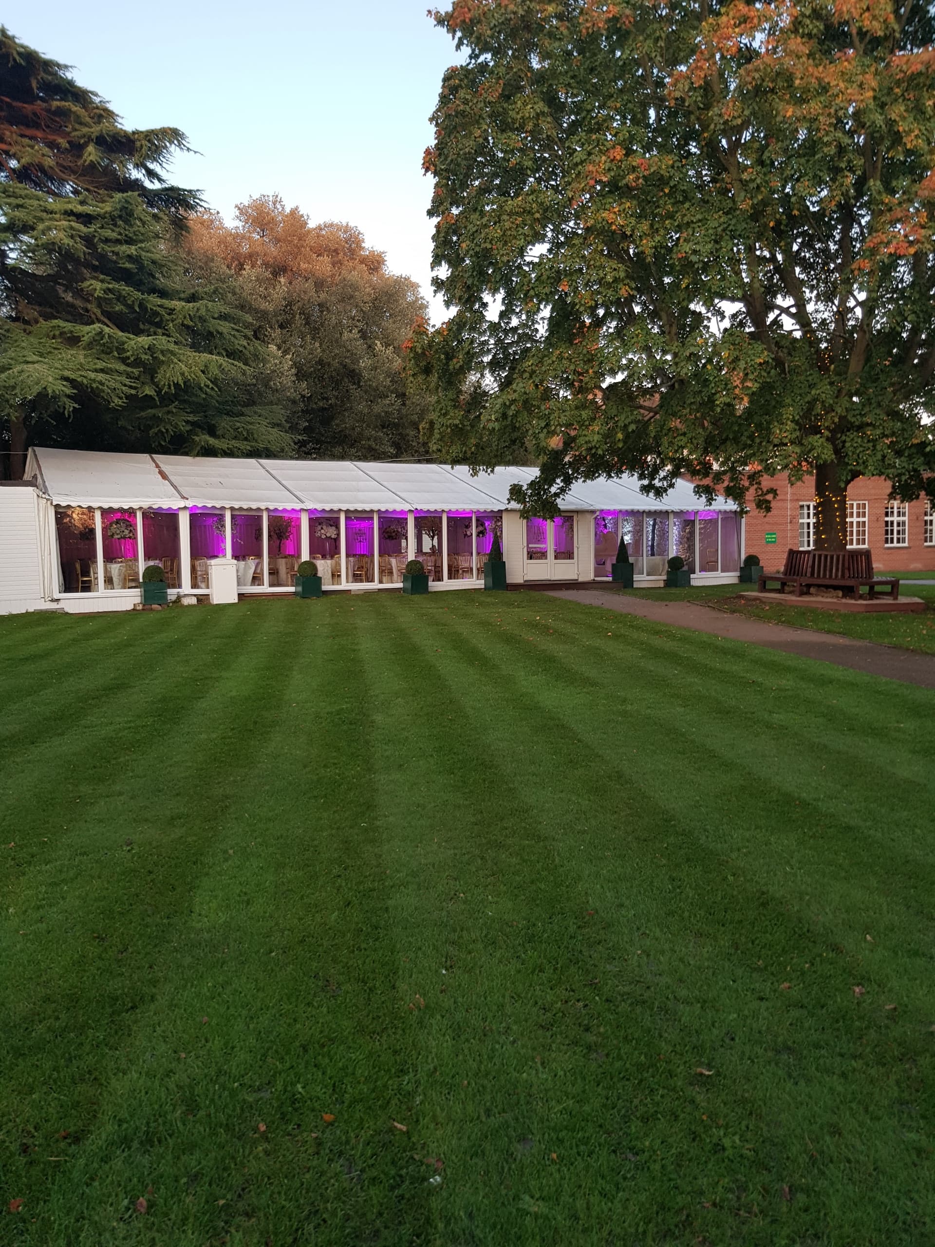 Inside the Mini Marquee, dressed for a celebration