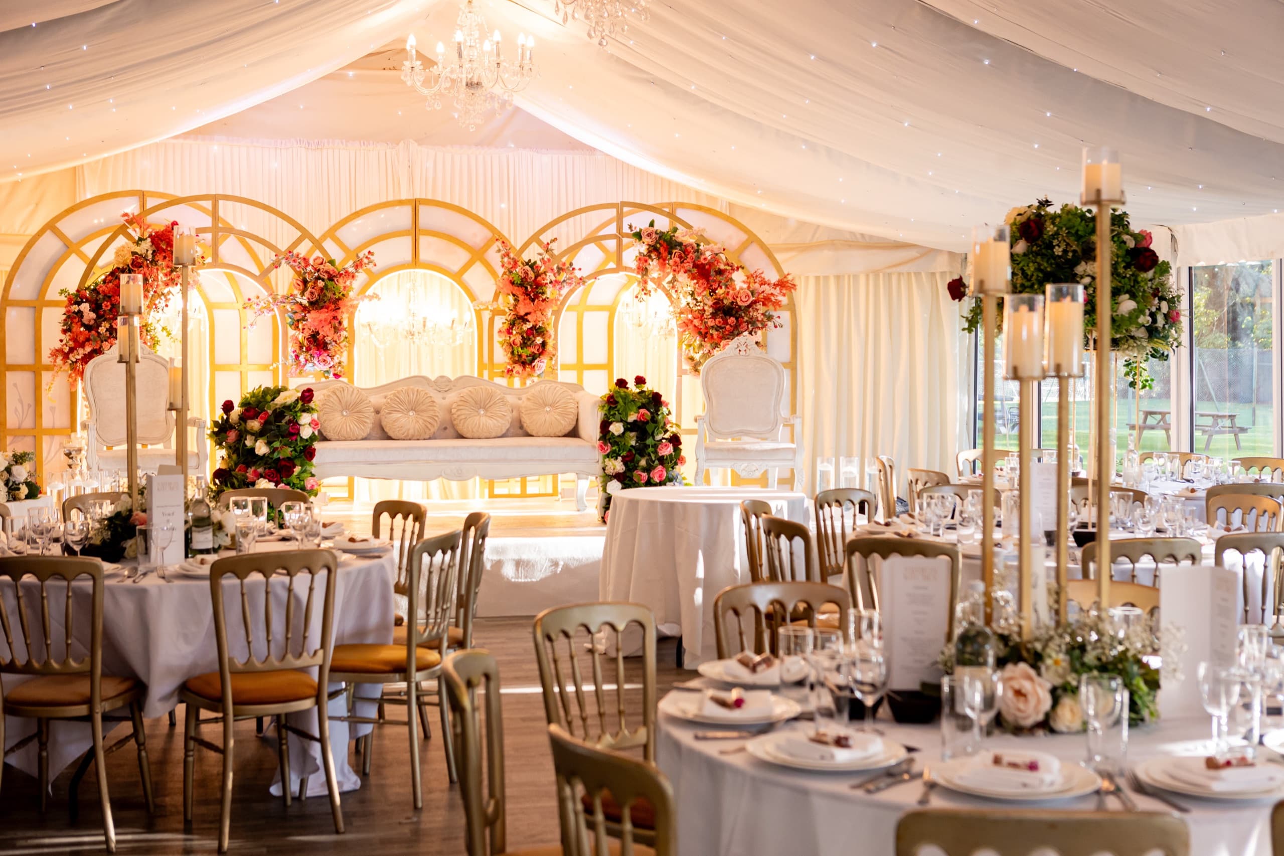 Inside the Mini Marquee, dressed for a celebration
