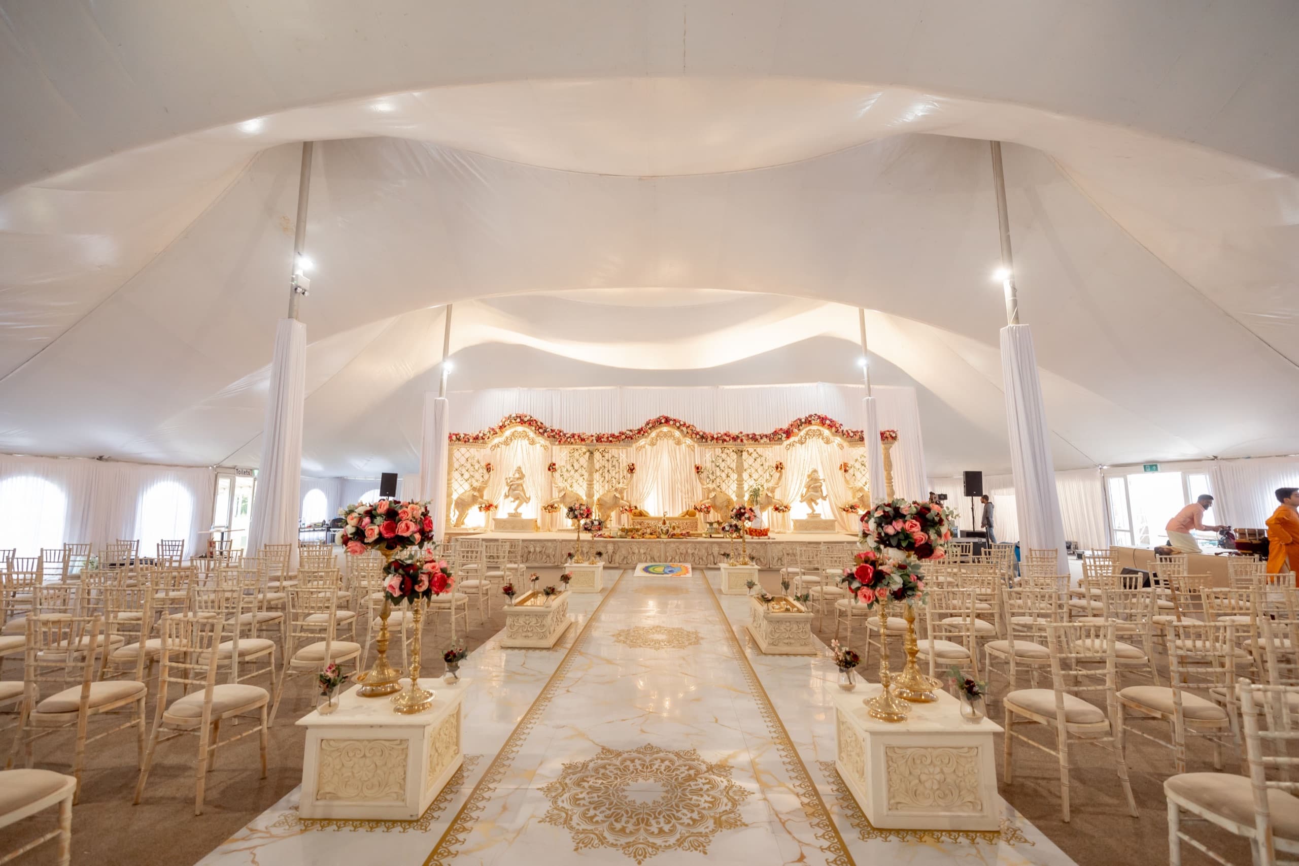Two marquees and a secret garden on the Chigwell Hall estate